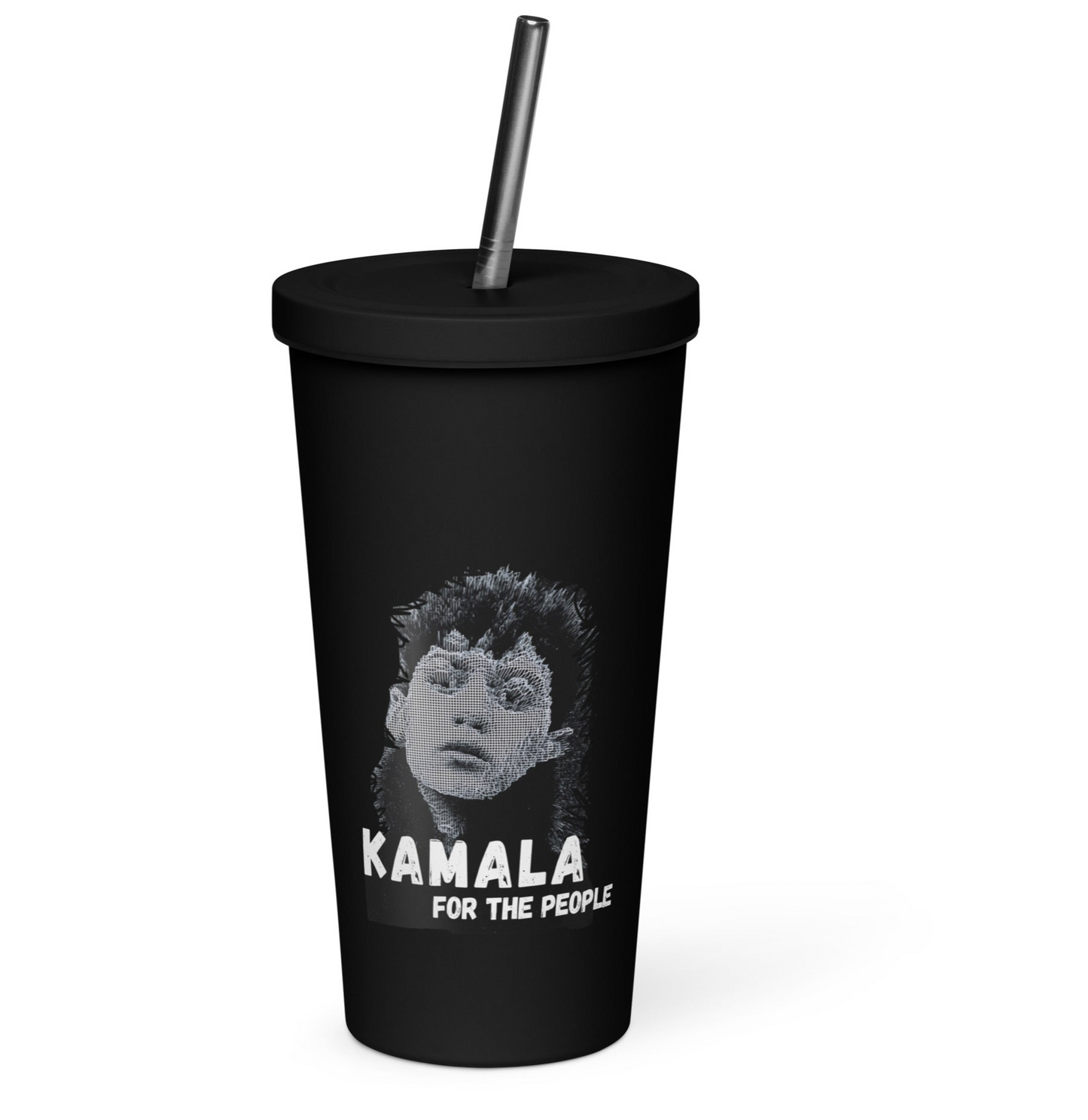 Kamala For President Insulated Tumbler With A Straw