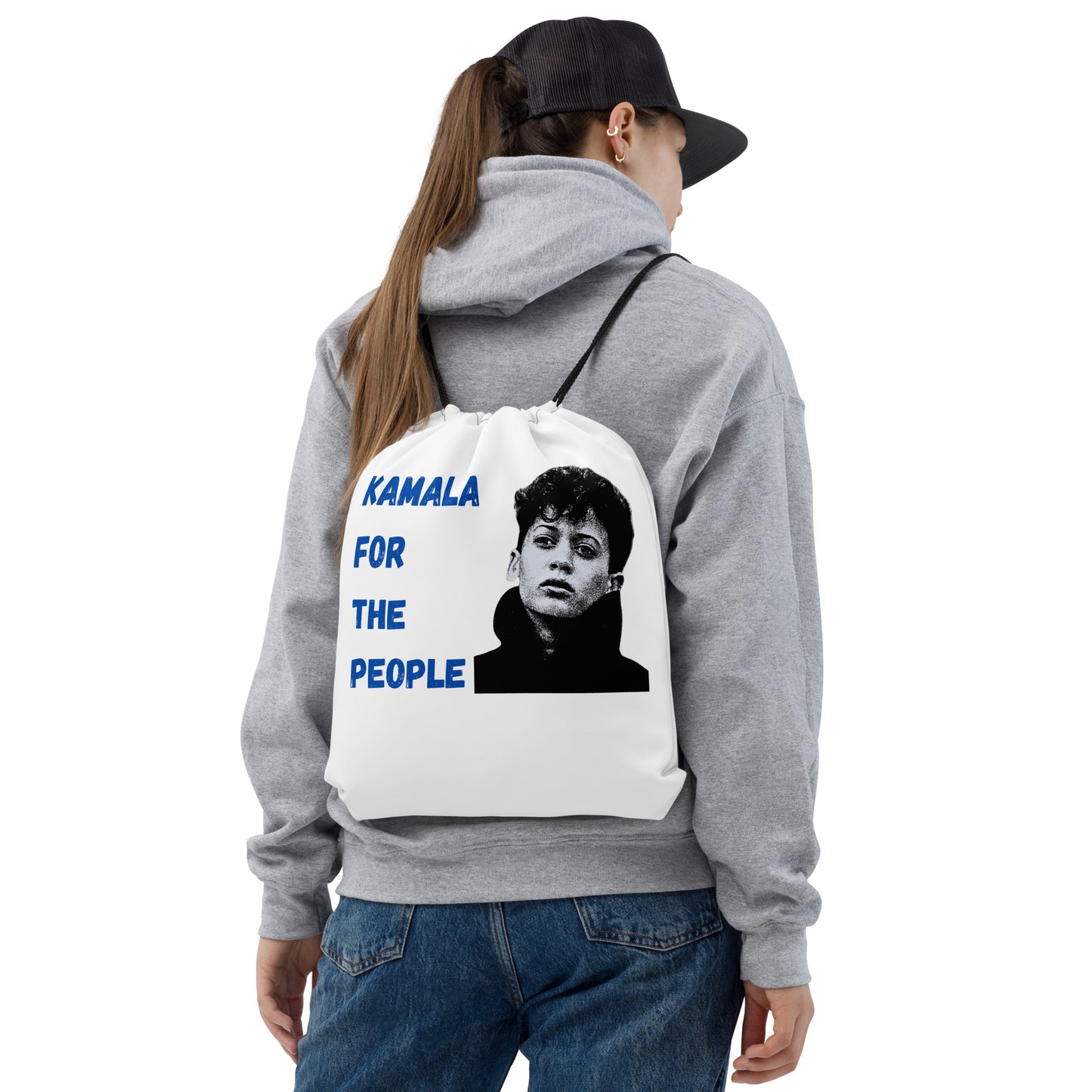 Kamala For President Drawstring Bag-Brain Foo Designs