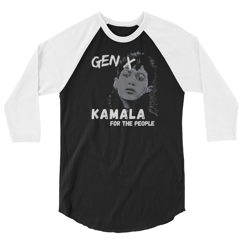 Kamala for President 3/4 sleeve Raglan Baseball Shirt