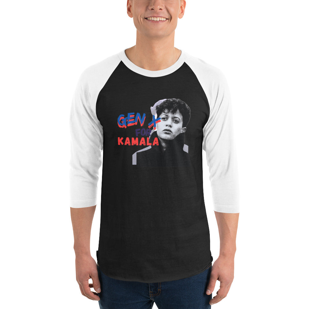 Kamala for President 3/4 sleeve raglan shirt