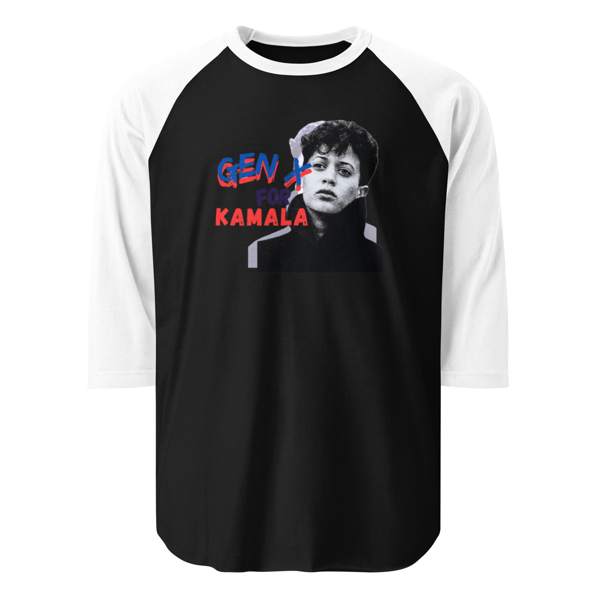 Kamala for President 3/4 sleeve raglan shirt