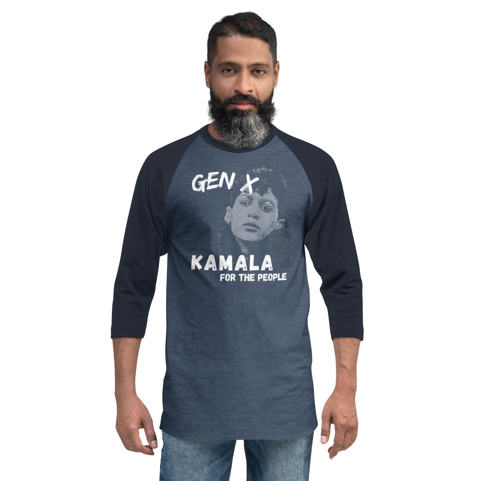 Kamala for President 3/4 sleeve Raglan Baseball Shirt