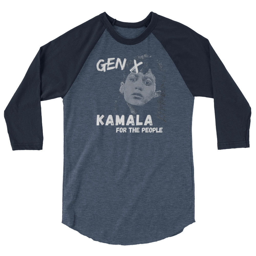 Kamala for President 3/4 sleeve Raglan Baseball Shirt