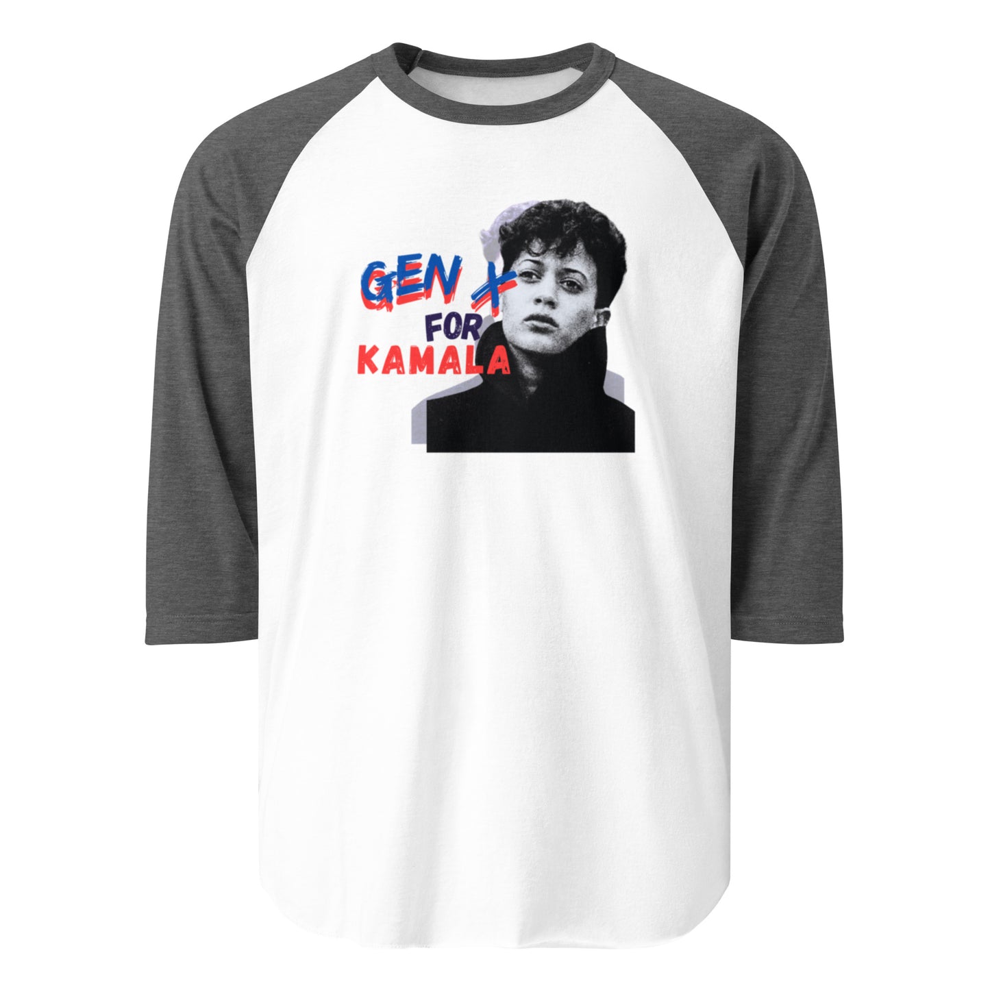 Kamala for President 3/4 sleeve raglan shirt