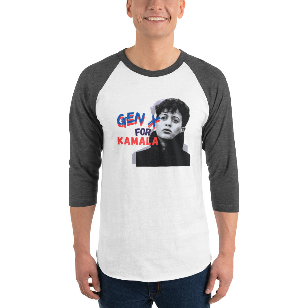 Kamala for President 3/4 sleeve raglan shirt