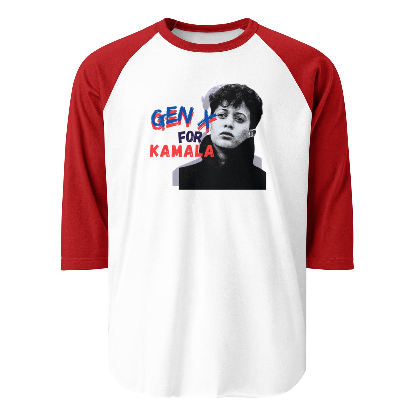 Kamala for President 3/4 sleeve raglan shirt