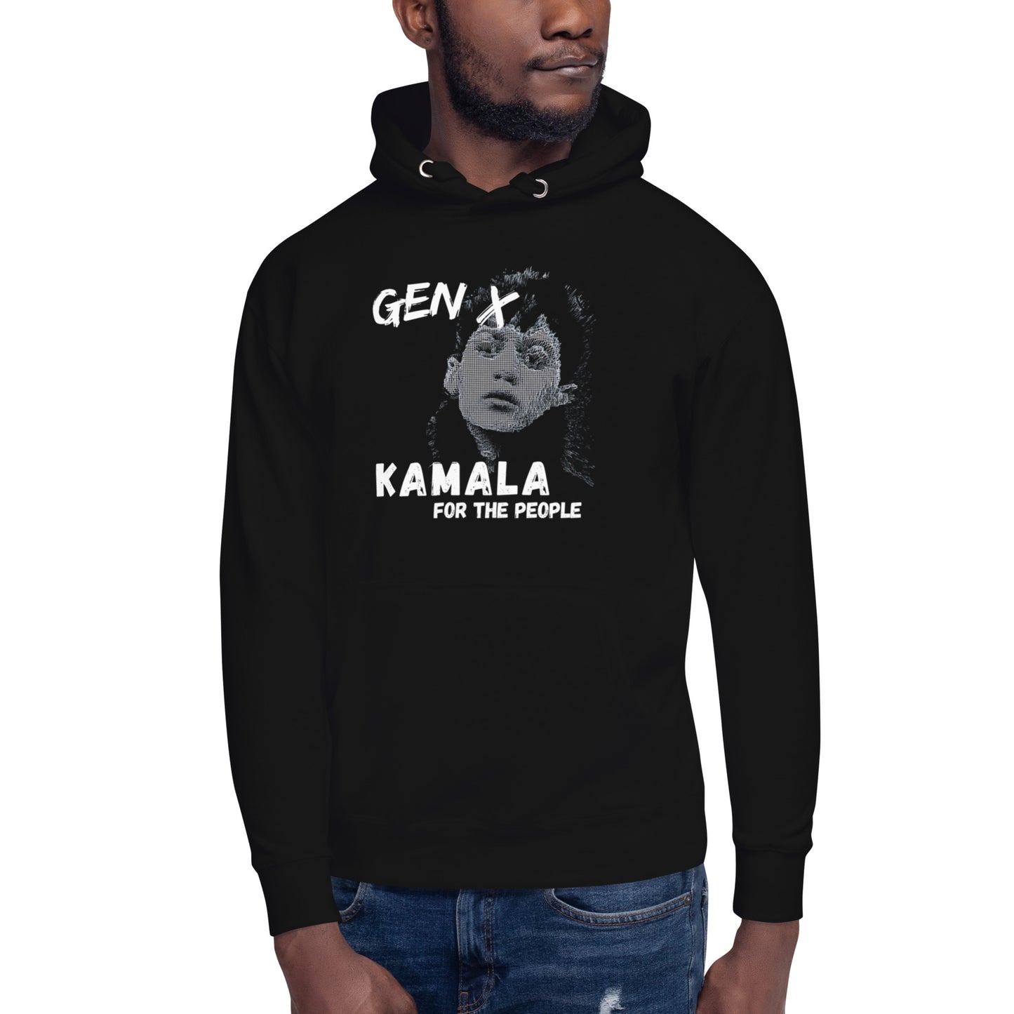 Kamala for President Hoodie Unisex Black-Brain Foo Designs