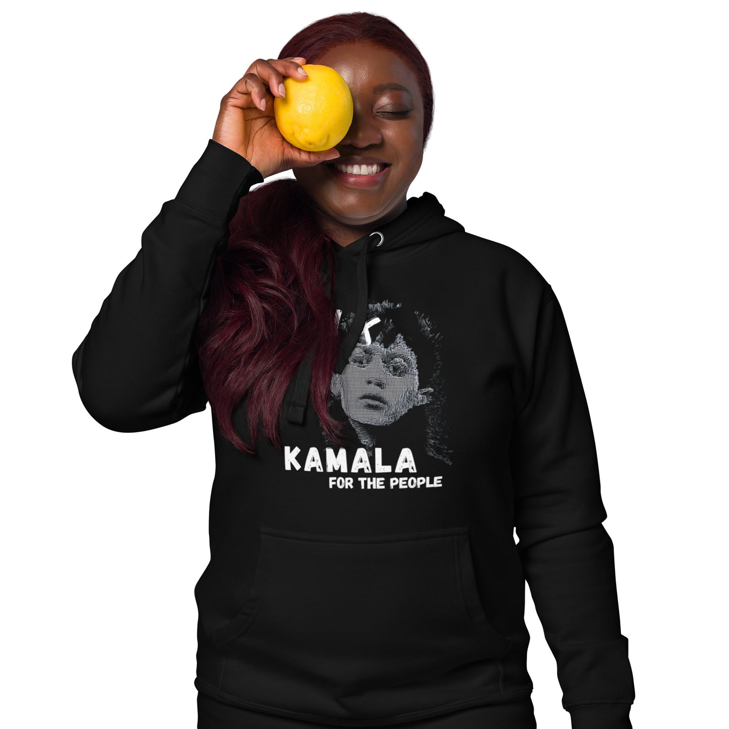 Kamala for President Hoodie Unisex Black-Brain Foo Designs