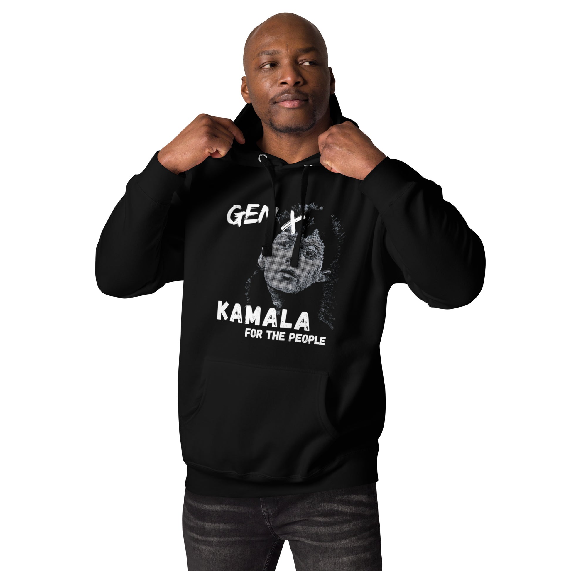 Kamala for President Hoodie Unisex Black-Brain Foo Designs