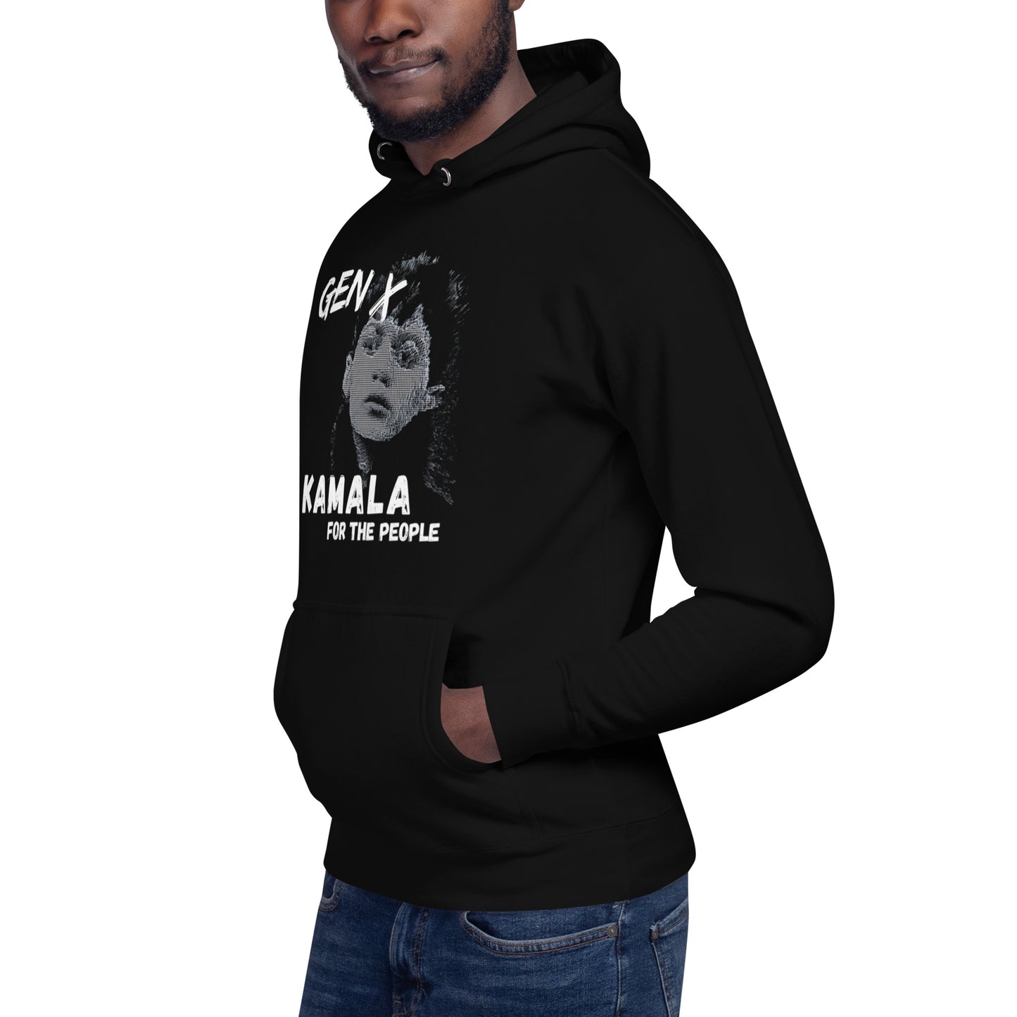 Kamala for President Hoodie Unisex Black-Brain Foo Designs