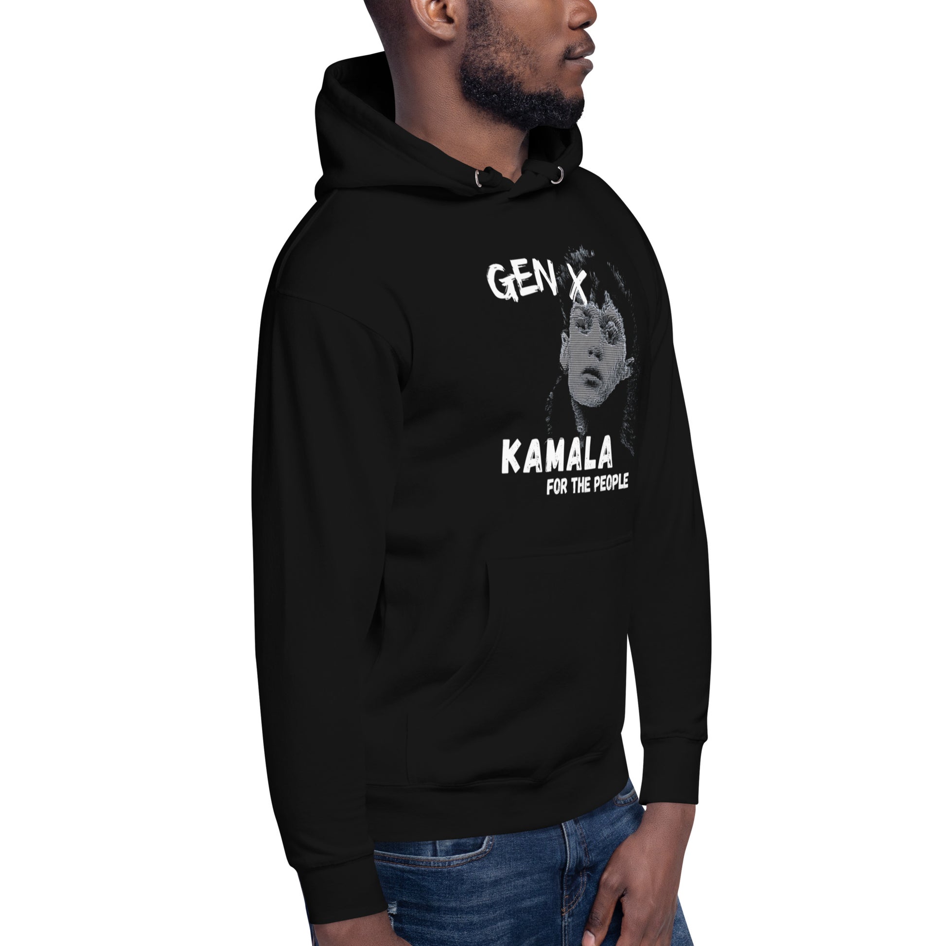 Kamala for President Hoodie Unisex Black-Brain Foo Designs