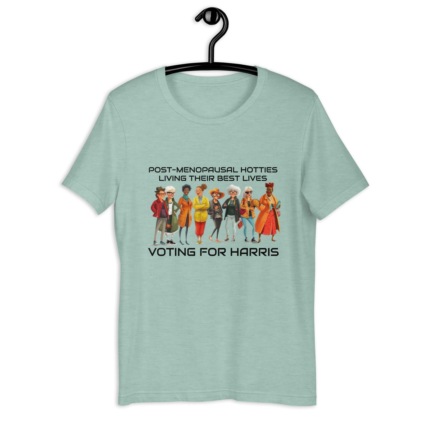 Post-menopausal Hotties Voting for Harris Unisex t-shirt