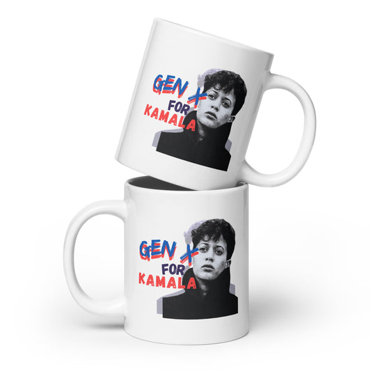 Kamala for President White Mug-Brain Foo Designs